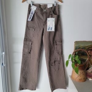 VIP Jeans Women's Wide Leg Brown Cargo Jeans Size 7/28